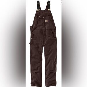 Carhartt Quilted Brown Bibs